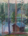 Rantasauna, öljy, 1954, yksityiskokoelma